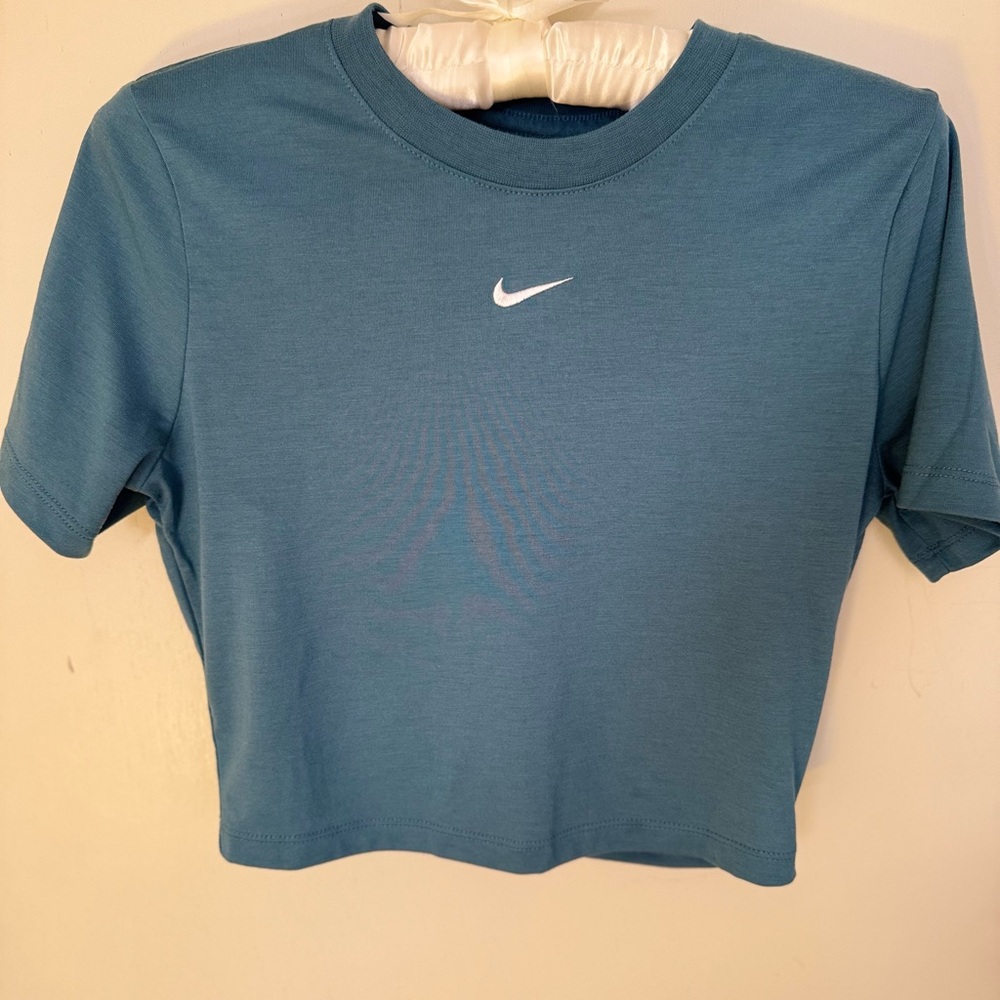 Nike Blue Fitted Crop Tee